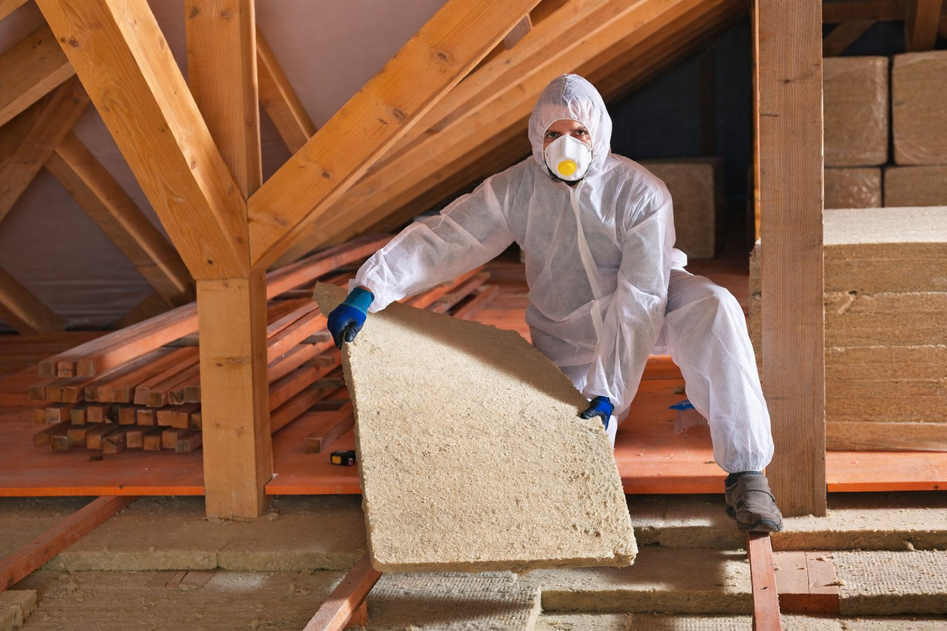 Redding Insulation insulation crew working on a Redding home